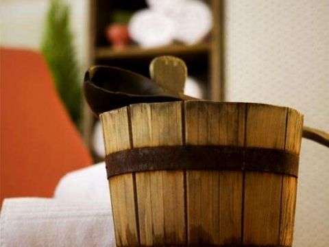 Sauna Eimer im Hotel Alpenfriede Hochsölden